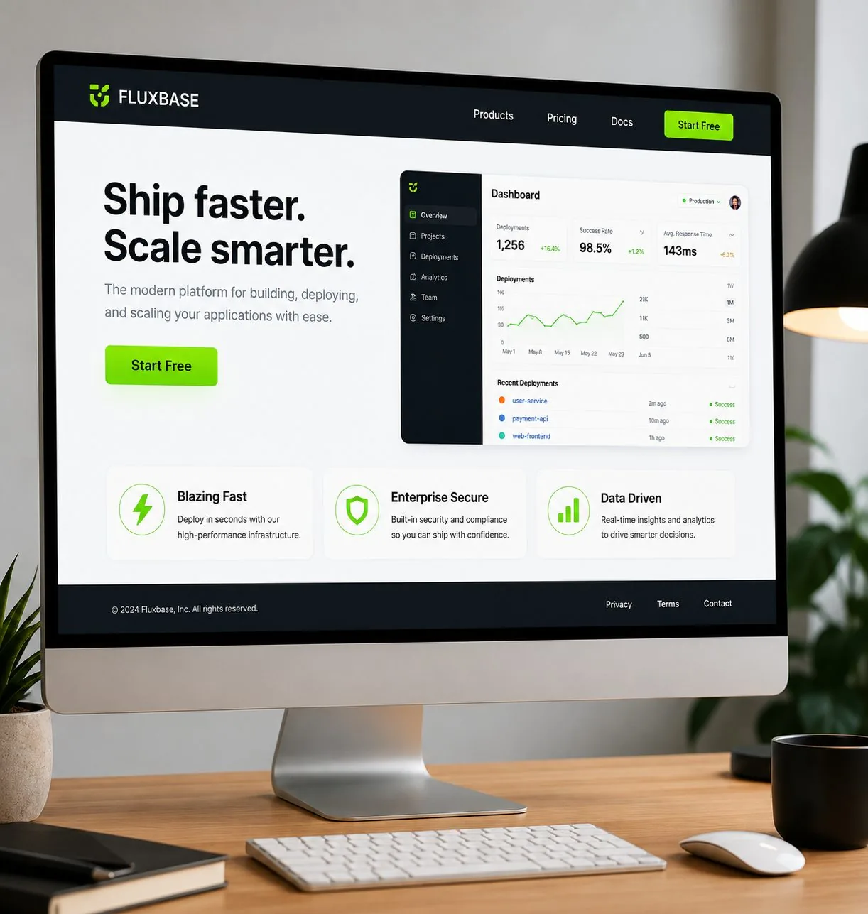 After: the polished site Lumen delivers